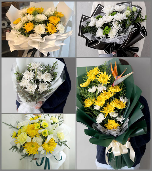 山东莱芜钢城区辛庄镇赵家泉村白事花束代送